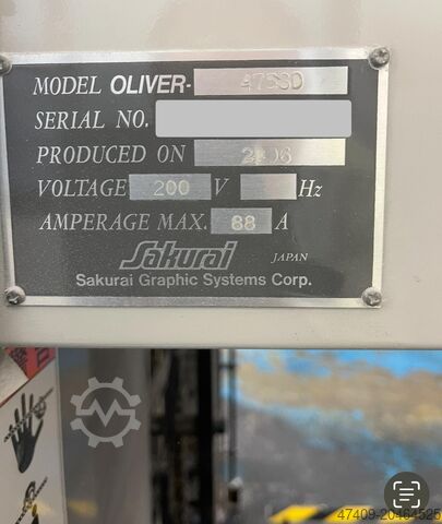 Offset drukpers Sakurai OLIVER 475 SDW