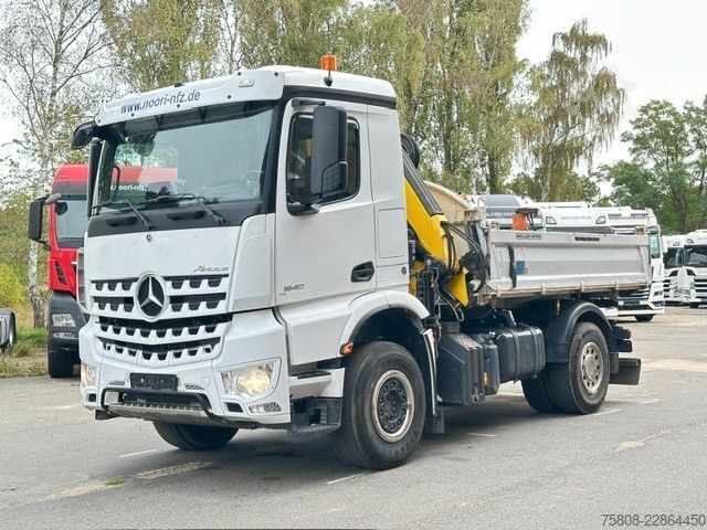 Třístranný sklápěč MERCEDES-BENZ AROCS 1840 DSK Kran Greifer 133h AHK Hydraulik