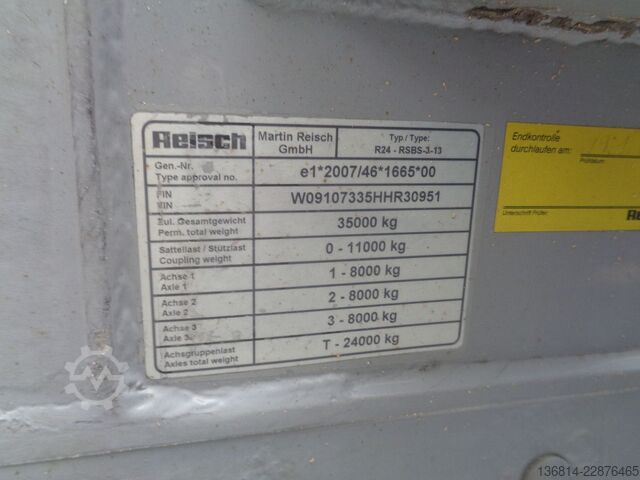 Návěs s pohyblivou podlahou REISCH RSBS-3-13 92 cbm Liftachse SAF