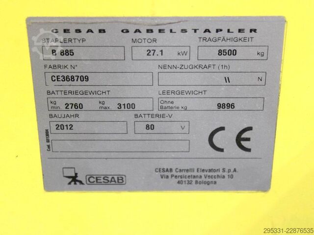 Carrello elevatore elettrico a 4 ruote Cesab B 885