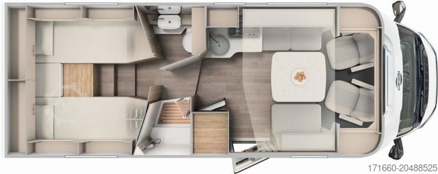 Yarı entegre karavan CARADO T 457 180 PS Automatik Maxi Clesana. Alarmanlage