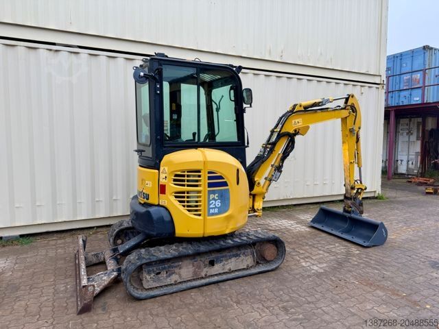 Mini ekskavatör KOMATSU PC26MR-3 / 2020 BJ / 2 x Löffel