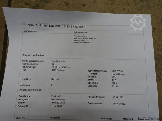  RATIONAL SCC WE 61