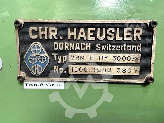 Yuvarlak bükme makinesi Haeusler VRM E HY 3000/8