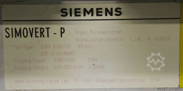 Frekans dönüştürücü SIEMENS SIMOVERT-P 6SE 1110-4AA02