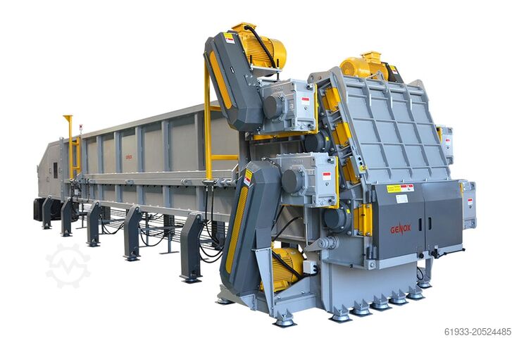 Fyr-axlad rör- och profilschredder Genox J1200