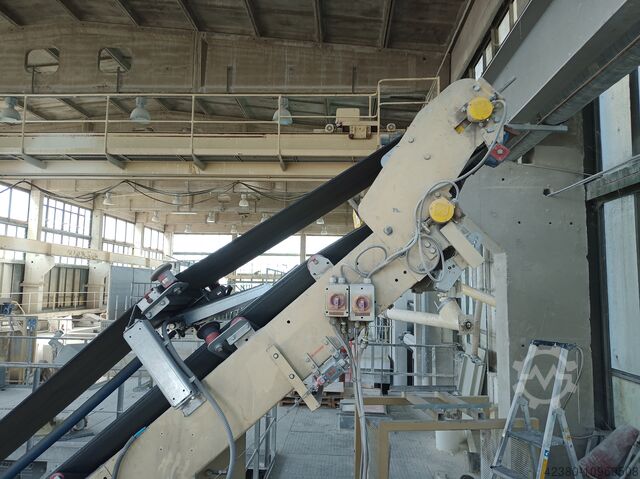 Transportador de correia inclinado Transportador de correia de cobertura Kühne Förderband 650mm / 14200mm