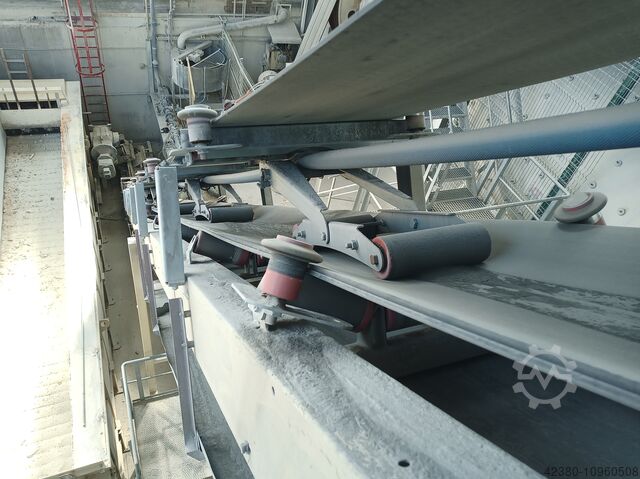 Transportador de correia inclinado Transportador de correia de cobertura Kühne Förderband 650mm / 14200mm