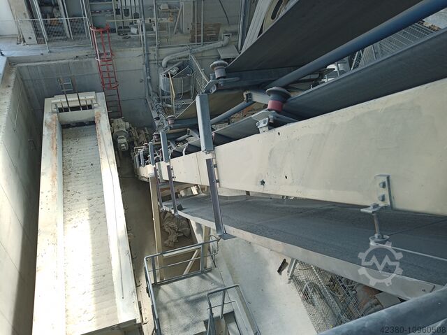 Transportador de correia inclinado Transportador de correia de cobertura Kühne Förderband 650mm / 14200mm