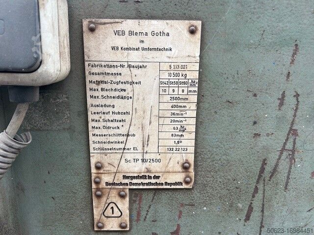 Guillotinescharen WMW GOTHA ScTP10/2500