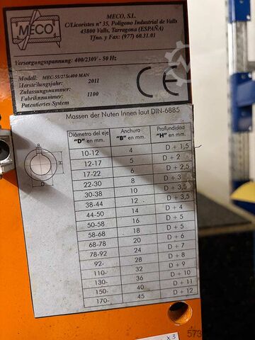 Vormmachine Meco MEC-55/275x400 MAN