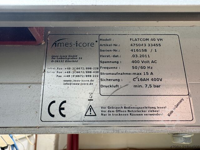 CNC megmunkáló központ IMES-ICORE FLATCOM 40 VH