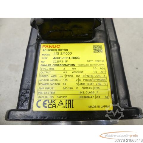 Unitate de control Fanuc A06B-0061-B003 + A860-2020-T301 Pulsecoder SN: C225F314F