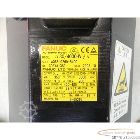 řídicí jednotka Fanuc A06B-0269-B400 SN: C03XA1389 mit A860-2000-T301 Pulsecoder