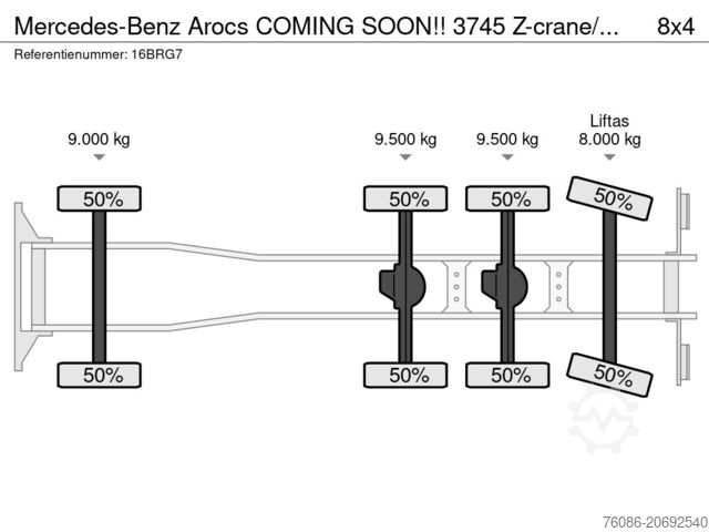 System ramion hakowych Mercedes-Benz Arocs COMING SOON!! 3745 Z-crane/HOOK, 2021!! T...