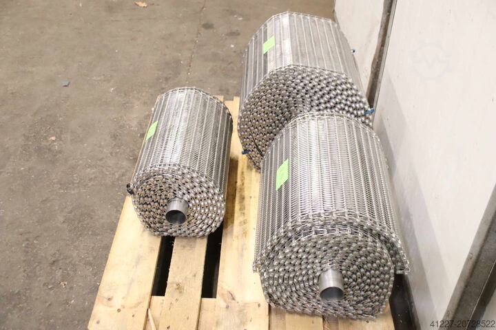 Conveyor belt, link belt, stainless steel, 4 rollers Costacurta VICO FLEX Breite 455 mm