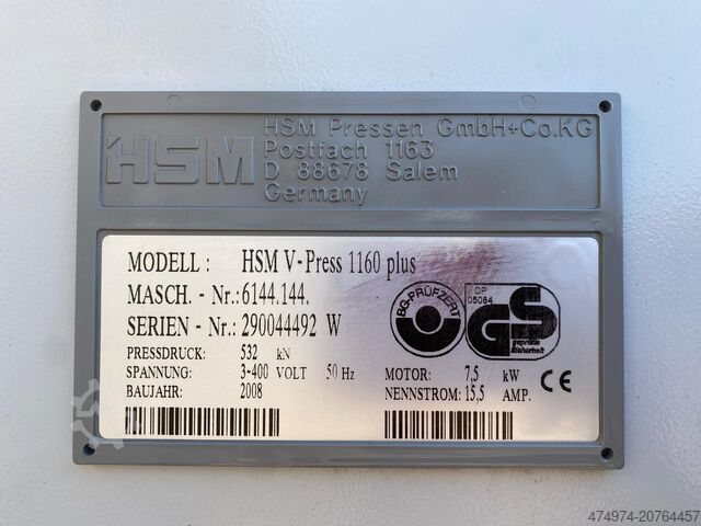 Balíkovací lis, odpadový lis, lis na textil, recyklace HSM V-Press 1160 Plus