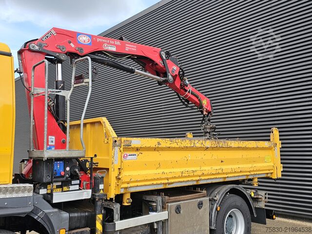 Kipper met kraan MAN TGM 18.250 4x4 BB / CRANE + 3 SIDE TIPPER