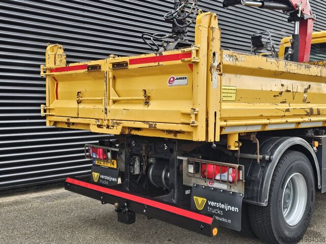 Kipper met kraan MAN TGM 18.250 4x4 BB / CRANE + 3 SIDE TIPPER