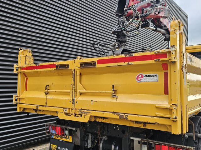 Kipper met kraan MAN TGM 18.250 4x4 BB / CRANE + 3 SIDE TIPPER