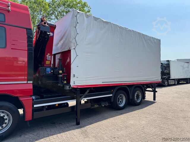 Vrachtwagen met kraan MAN TGX 26.480 XXL 6X2 HMF 2620 CRANE + BDF BODY + ...