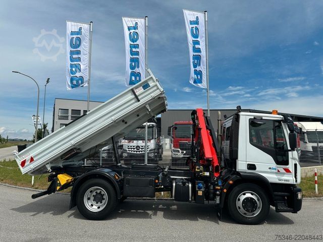 Háromirányú billenő teherautó IVECO 120E280 Kipper/Kran/Palfinger/Funk/nur 32 tkm !