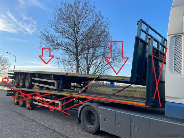 Platform römorku Haan OPL45 Heavy Duty / Rungen-Potholes /BPW / 2x Li...