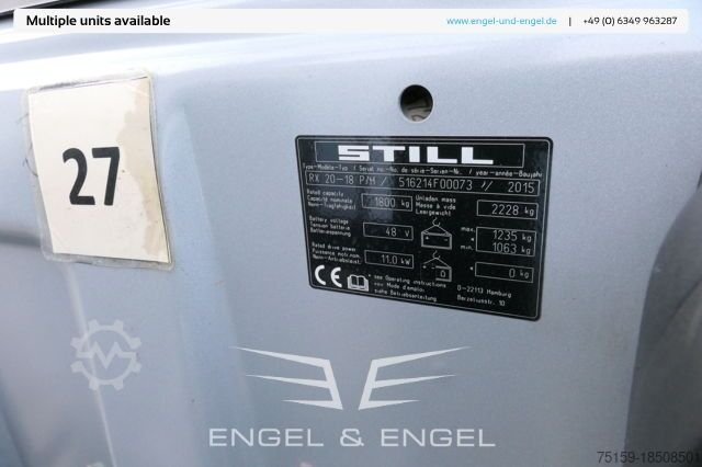 Voorlader vorkheftruck still RX 20-18P/H 4-RAD Lange Gabeln