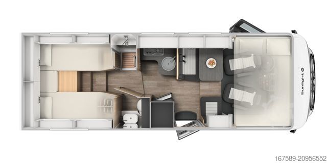 Autorulotă integrată SUNLIGHT I 68 Adventure, Navi,RFK,TV,Sat,6E,190Ah,AKTION