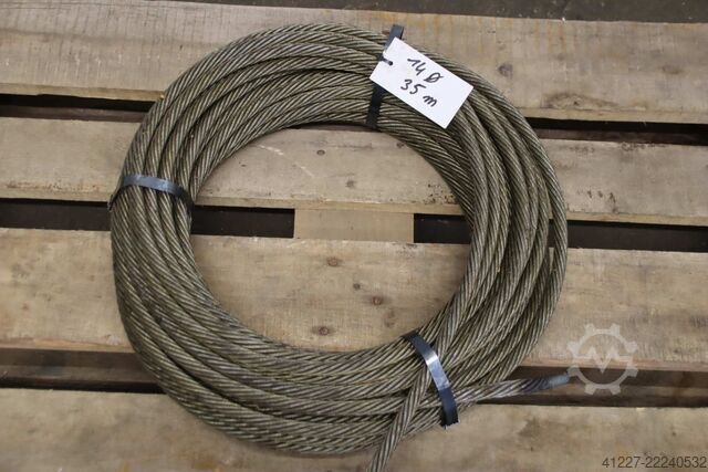 Kranwire Ø 14 mm, 35 m Stahl Drallarm