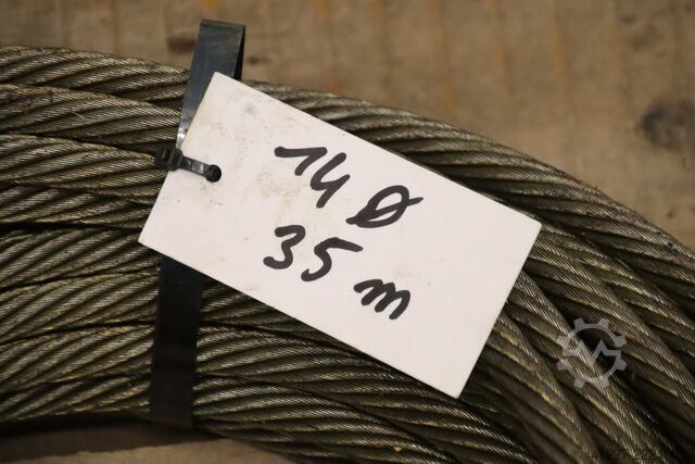 Kranwire Ø 14 mm, 35 m Stahl Drallarm