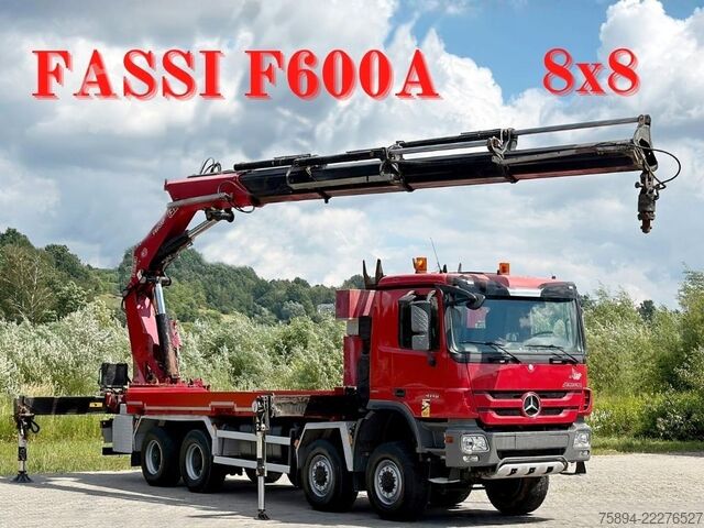 Autokran MERCEDES-BENZ ACTROS 4146 * FASSI F600A + FUNK * 8x8 !!