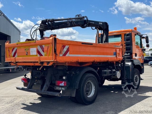 Dreiseitenkipper LKW MAN TGM 18.290 / 4 x 4 / KRAN mit FUNK / ANBAUPLATTE