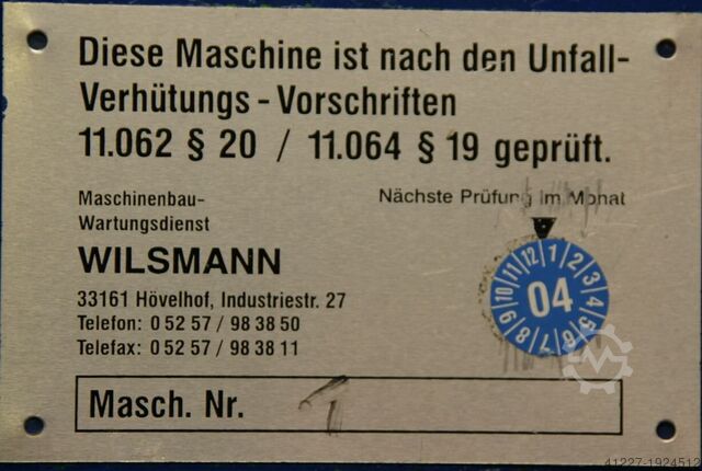 Hydraulische pers 65 tot Wilsmann Versuchpresse