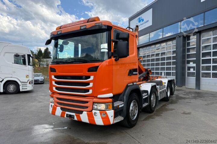 Haakarm vrachtwagen SCANIA G490 8x2 Hiab 20T