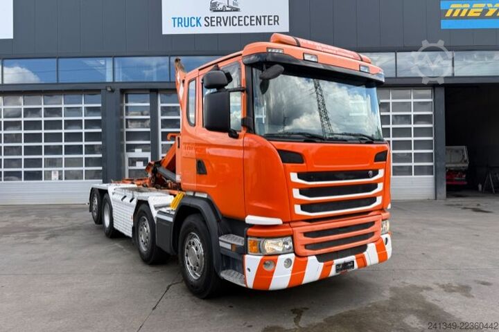 Haakarm vrachtwagen SCANIA G490 8x2 Hiab 20T