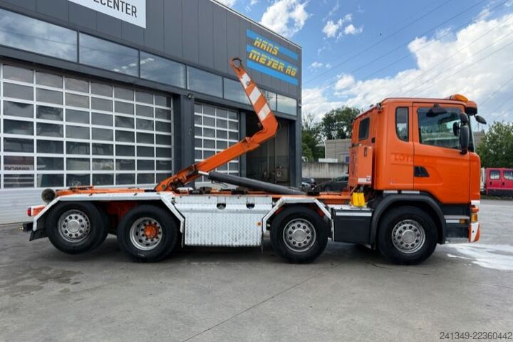 Haakarm vrachtwagen SCANIA G490 8x2 Hiab 20T