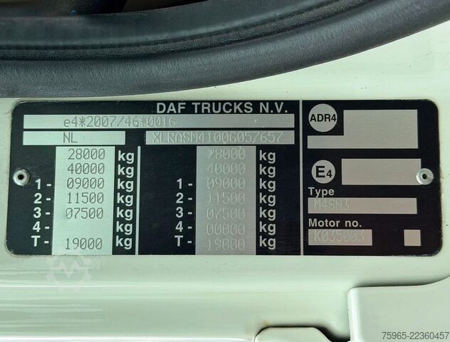 Vrachtwagen met bakwagen DAF CF 370 FAN HEIWO BAK DHOLLANDIA 3000 KG. ACHTERS