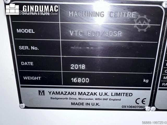 Lodrette bearbejdning center Mazak VTC 800/30SR