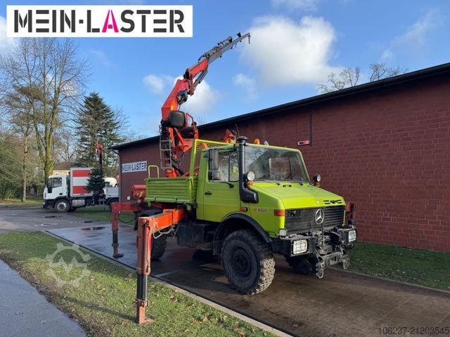 Truck mounted crane UNIMOG U 1650 PK 10500 Kran 15 m max. 3,9 t Seilwinde