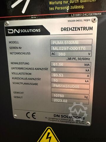 CNC-svarv DN Solutions Doosan PUMA 5100MB new!!!  ø 650 mm