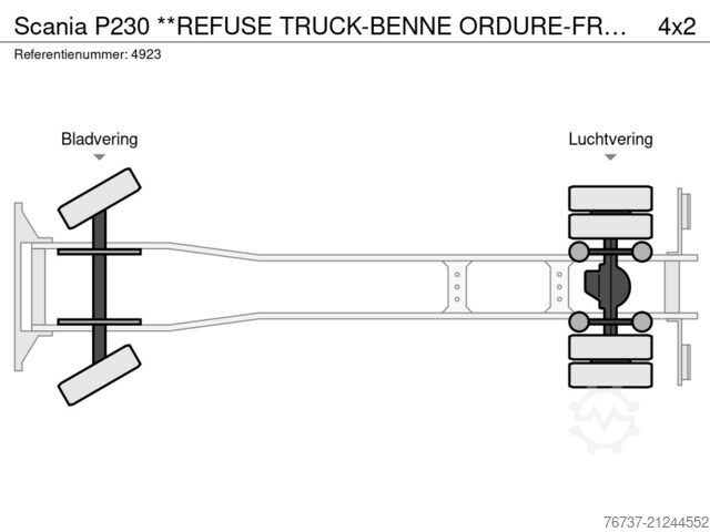Vuilniswagen Scania P230 **REFUSE TRUCK-BENNE ORDURE-FRENCH TRUCK**