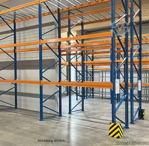Stojak na dyski 10x13,7 m lang, 5 m hoch, 10 Schutzecken 50 Rahmen, 240 Traversen (3300) 3,25 t
