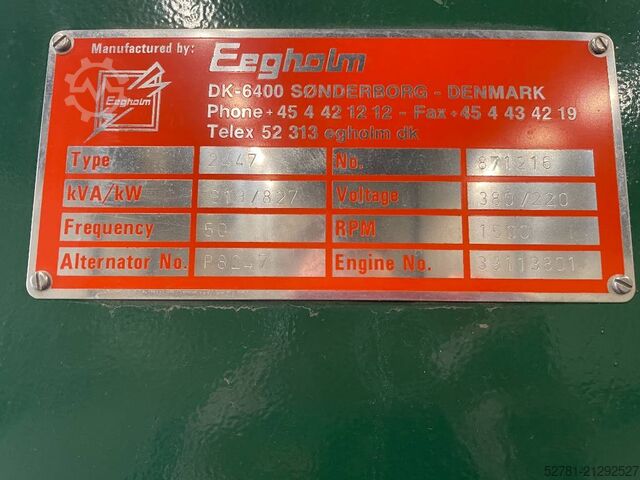 Generator set Cummins KTA-50-G1 - 919 kVA used generator - DPX-12657