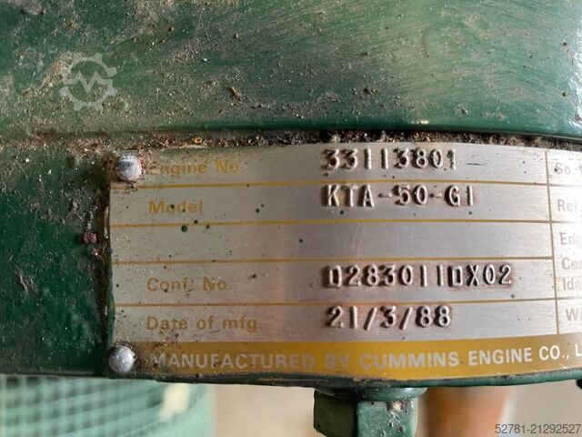 Generator set Cummins KTA-50-G1 - 919 kVA used generator - DPX-12657