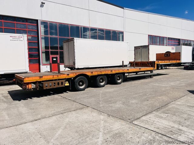 Naczepa niskopodwoziowa Möslein STO 3 Schwebheim  3 Achs Satteltieflader Plato 45 t GGfür Fertigteile, Baumaschinen oder Container
