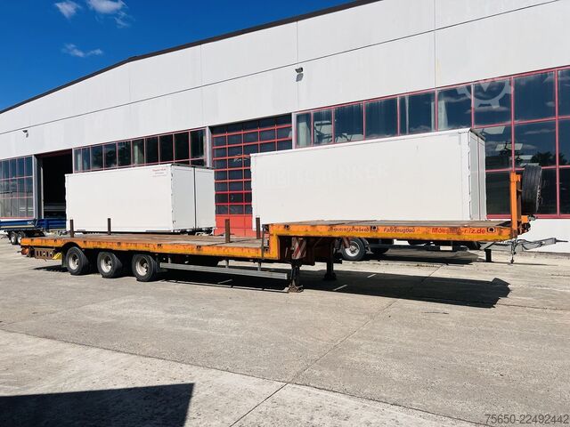 Naczepa niskopodwoziowa Möslein STO 3 Schwebheim  3 Achs Satteltieflader Plato 45 t GGfür Fertigteile, Baumaschinen oder Container