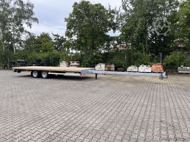 Otwarta przyczepa Möslein THT 14-G 7,20 ausziehbar  13,9 t Tandemanhänger- Tieflader, ausziehbar