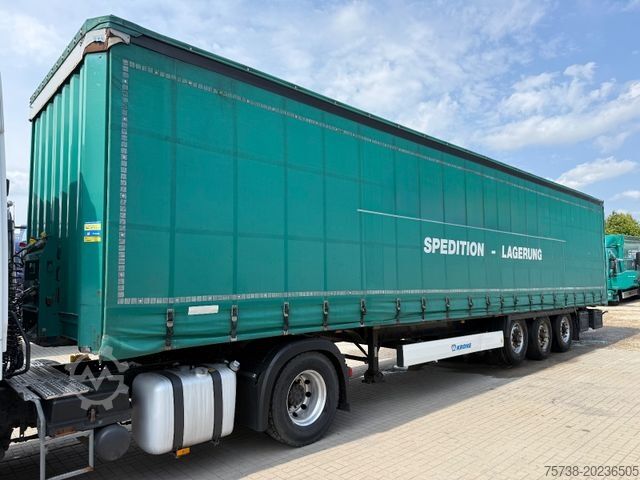 Öppen semitrailer med kapell KRONE SD Pritsche+Schiebeplane+Edscha/Luft-Lift