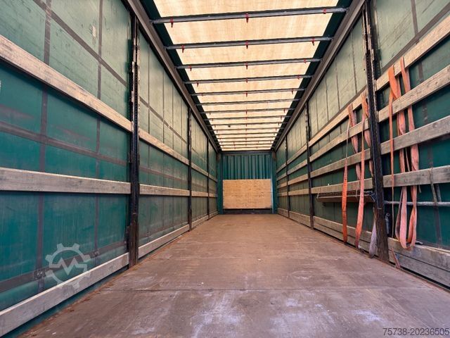 Öppen semitrailer med kapell KRONE SD Pritsche+Schiebeplane+Edscha/Luft-Lift